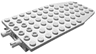 Wedge, Plate 6 x 12 x 1 Cut Corners with 2 Fixed Rotatable Pins