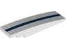 Slope, Curved 8 x 2 with Dark Blue Stripe Pattern