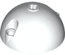 Cylinder Hemisphere 5 x 5, Axle Hole in Center and 2 Pin Holes
