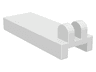 Hinge Tile 1 x 2 1/2 with 2 Fingers on Top