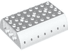 Slope, Curved 6 x 8 x 2 Double with 7 Silver Oval Airplane Windows Pattern on Both Sides