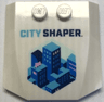 Wedge 4 x 4 x 2/3 Triple Curved with 'CITY SHAPER' and Buildings Pattern