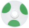 Dish 2 x 2 Inverted (Radar) with Bright Green Spots Pattern (Super Mario Yoshi Bike Wheel Cover)