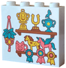 Brick 1 x 4 x 3 with Shelves, Trophies, Pig, Horses and Hanging Plant Pattern