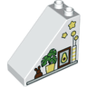 Duplo, Brick 4 x 2 x 3 Slope with Bunny, Flowerpot, Picture, Vase and Stars Pattern