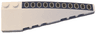 Wedge 10 x 3 Right with Black Windows with Silver Outlines on Dark Blue Stripe Pattern