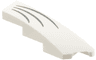 Wedge 4 x 1 Right with 3 Dark Bluish Gray Curved Lines Pattern