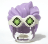 Minifigure, Hair Combo, Goggles with Lime Lenses Pattern and Lavender Spiked Top Hair