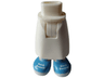 Mini Doll Hips and Skirt Long with Molded Light Nougat Legs and Printed Medium Blue Shoes with White Soles and Laces Pattern - Thick Hinge