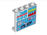 Panel 1 x 4 x 3 with Side Supports - Hollow Studs with 'Florida 500', Diagrams and Car Table Pattern
