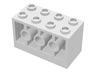 Brick, Modified 2 x 4 x 2 with Holes on Sides