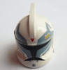 Minifigure, Headgear Helmet SW Clone Trooper with Holes, Clone Commander Wolffe Pattern