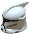 Minifigure, Headgear Helmet SW Clone Trooper with Holes, Light Bluish Gray and Black Markings and Black Visor Pattern