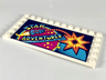 Tile, Modified 6 x 12 with Studs on Edges with 'STAR ADVENTURER', Spaceship, Planets and Star Pattern