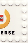 Tile, Modified 4 x 6 with Studs on Edges with LEGO Universe Logo Right Half and Black 'ERSE' Pattern
