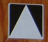Duplo, Tile 2 x 2 with Shape Black Inverse Isosceles Triangle Pattern