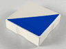 Duplo, Tile 2 x 2 with Shape Blue Right Triangle Pattern