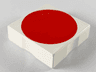 Duplo, Tile 2 x 2 with Shape Red Circle Pattern