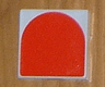 Duplo, Tile 2 x 2 with Shape Red Inverse Arch Pattern