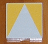 Duplo, Tile 2 x 2 with Shape Yellow Inverse Isosceles Triangle Pattern