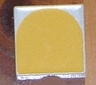 Duplo, Tile 2 x 2 with Shape Yellow Inverse Arch Pattern