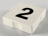 Duplo, Tile 2 x 2 with Black Number 2 Pattern