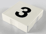 Duplo, Tile 2 x 2 with Black Number 3 Pattern