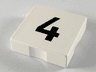 Duplo, Tile 2 x 2 with Black Number 4 Pattern