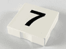 Duplo, Tile 2 x 2 with Black Number 7 Pattern