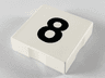 Duplo, Tile 2 x 2 with Black Number 8 Pattern