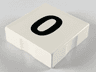Duplo, Tile 2 x 2 with Black Number 0 Pattern
