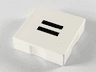 Duplo, Tile 2 x 2 with Black Equal Sign (=) Pattern