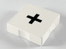 Duplo, Tile 2 x 2 with Black Plus Sign (+) Pattern
