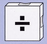 Duplo, Tile 2 x 2 with Black Division Sign (÷) Pattern