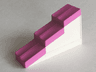 Duplo Roof Sloped 17 2 x 6 Stepped with Dark Pink Shingles