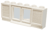 Window 1 x 6 x 2 with Shutters with Extended Lip, with Glass