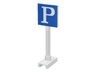 Road Sign Square with Parking Pattern