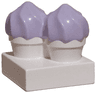 Duplo Cupcakes with Molded Lavender Swirl Icing Pattern