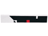 Tile 1 x 6 with Black Triangle and Geometric Shape with Red Stripe Pattern