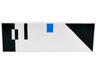 Tile 2 x 6 with Black and Dark Azure Stripes and Triangle Pattern
