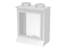 Window 1 x 2 x 2 with Extended Lip, with Glass, Hole in Top