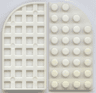 Plate, Round Curved 4 x 8 Left with Waffle Bottom