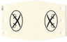 Cloth Vehicle Roof Wagon with Black Crossed Cutlasses in Oval Pattern