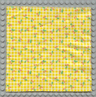 Scala Cloth Blanket 17 x 17 with Yellow Check Stripes and Cherries Pattern