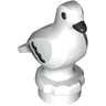 Bird, Pigeon with Molded Black Eyes, Beak and Feathers Pattern