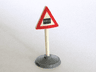 Road Sign with Post, Triangle with Level Crossing Pattern, Type 1 Base