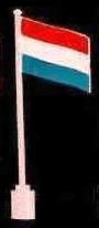 Flag on Flagpole, Wave with Netherlands Pattern - No Bottom Lip