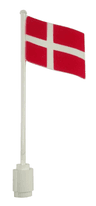 Flag on Flagpole, Wave with Denmark Pattern