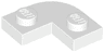 Plate, Round Corner 2 x 2 with 1 x 1 Cutout