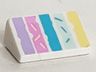 Slope 30 1 x 2 x 2/3 with Medium Lavender, Dark Pink, Medium Azure, Light Aqua and Bright Light Yellow Vertical Lines Pattern